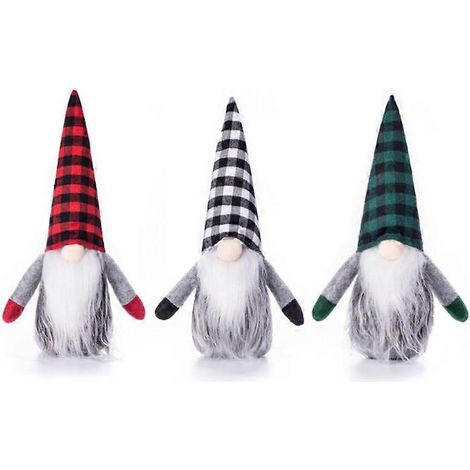 MIMIGO 2PCS/3PCS Gnomos de peluche hechos a mano con sombrero largo, decoración de gnomo para el hogar, decoración de habitación, muñeco de gnomo para fiestas de Navidad y Año Nuevo (1/5)