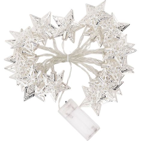 Sternen-Lichterkette, 20 LEDs, 3 Meter, Sternen-Lichterkette für Schlafzimmer, Weihnachten, Gartendekoration, warmes Licht (1/4)