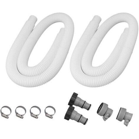 Kit de remplacement pour tuyau de filtre de piscine de 3,8 cm avec colliers d'adaptateur, tuyau de remplacement pour pompe de piscine,de dyk. (1/4)