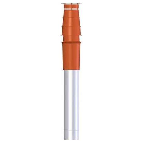 TEN – Terminal de toiture brun orangé – Aluminium intérieur, galva laqué extérieur – Diamètre 60/100 mm – Pour chaudières à ventouse gaz (1/2)
