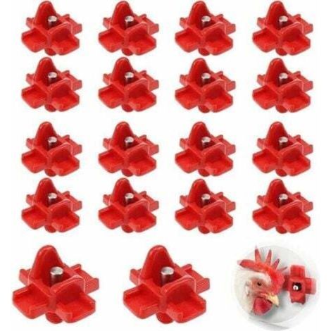 18 pcs, Automatic Chicken Waterer, Poultry Water Nipple, Chicken Drinker, New Drinking Fountain for Chickens, Red Poultry, Suitable for Chickens, Ducks, Poultry (1) --TRIMEC