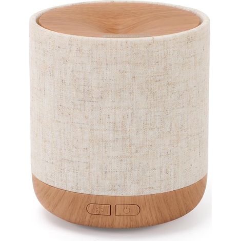 Oli essenziali, 200 ml, con copertura in tessuto e luce notturna, diffusore di aromi a ultrasuoni, umidificatore con luce, decorazione per la stanza, piccolo umidificatore (1/4)