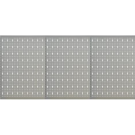 Wall-mounted Peg Boards 3 pcs 40x58 cm Steel vidaXL