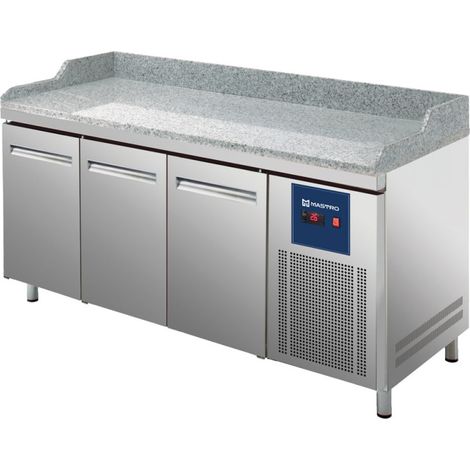 Table à pizza avec 3 portes 600x400 mm - VIRTUS