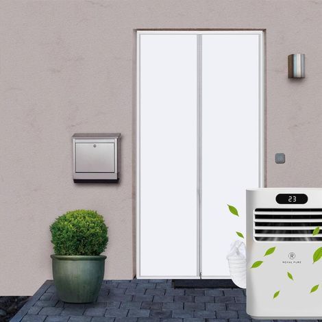 Türdichtung für tragbare Klimaanlage, Türdichtung für Klimaanlage mit eingenähter Schlauchverlängerung, Dichtungssatz (90x210cm) (1/5)