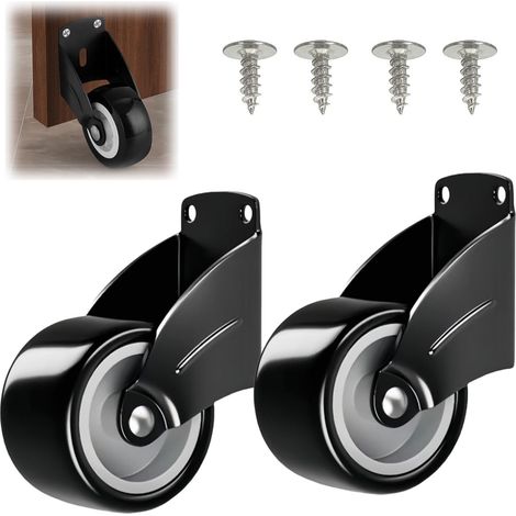 Juego de 2 rodillos para puertas, rueda estabilizadora ajustable, antideslizante, robusta, para puertas pesadas, puertas de jardín y puertas de madera. (1/5)
