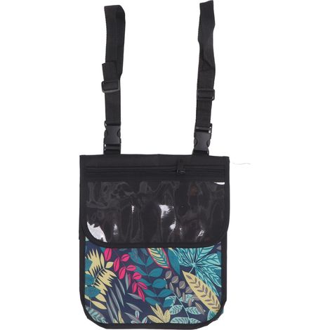 Sac pour fauteuil roulant grande capacité en toile Oxford imperméable et anti-poussière avec sac de guidon et lanière (1/5)