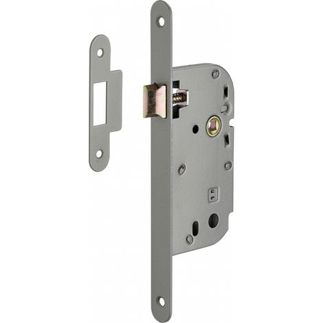 Thirard – Serrure encastrable pour porte intérieure 50mm – Coffre acier 10mm – Gâche plate en acier – Têtière réversible en alliage zingué
