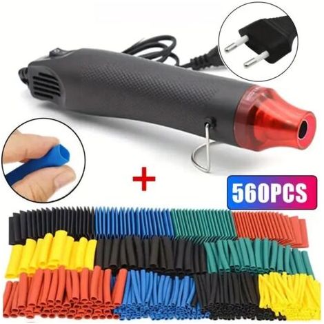 1 Ensemble De Pistolet à Air Chaud Mini De 300 W Avec Kit De 560 Tubes Thermorétractables (1/4)