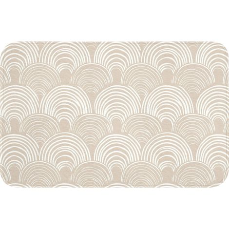 ALFOMBRILLA DE BAÑO Ondas - Textura - Beige 80x50 cm