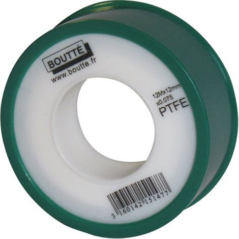 10 Cintas de Teflón Rollo 12m x 12mm a granel - Boutte