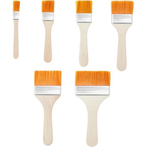 Ensemble de pinceaux pour peinture 6 plats les arts et loisirs créatifs , d'artiste - Idéal la maiso (1/5)