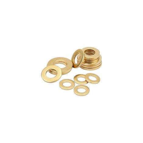 Packung mit 20 Unterlegscheiben, 8 mm x 14 mm, runde Dichtscheiben, Ringscheiben, flache Messingscheiben für Schraubenabdichtung (1/5)