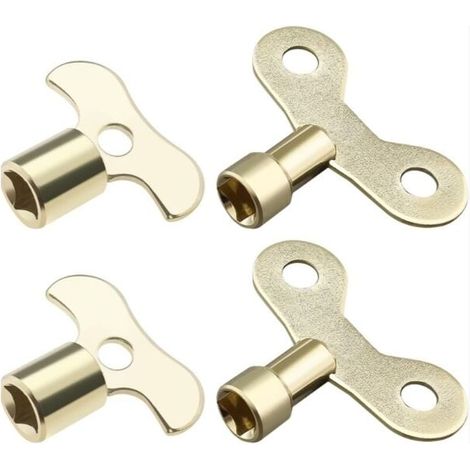 YMYNY 4-teiliger Wasserhahnschlüssel, Heizkörperventilschlüssel, 6 mm, 7 mm, quadratische Öffnungsschlüssel, Wasserknopfschalter, Multifunktionsschlüssel, Klempnerwerkzeug für Fabrik, Garten, öffentli (1/4)
