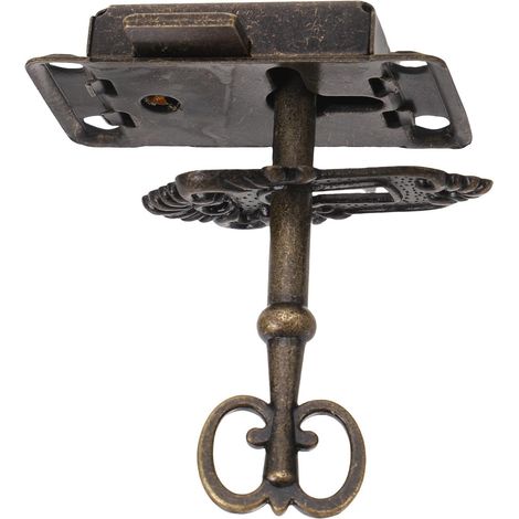 Serrure antique Levemolo pour armoire et tiroir, 53 x 26 mm (1/5)
