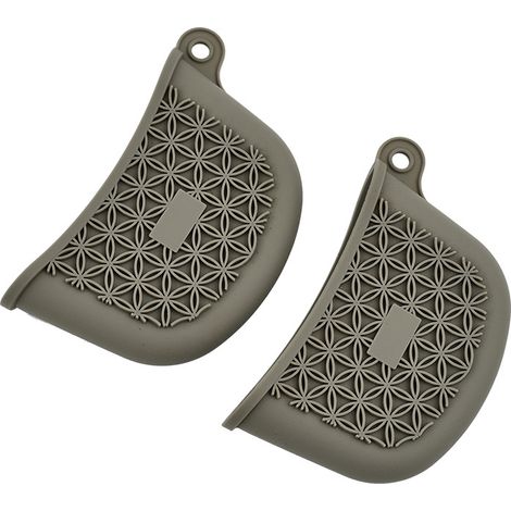 Lot de deux pinces en silicone pour oreilles de casserole manique anti brulure housse epaisse pour manche de poele protection thermique