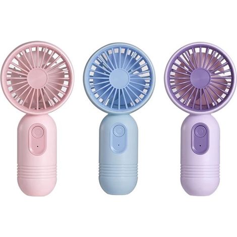 Mini-Tragbarer Ventilator,3er-Pack,Leichter Akku-Ventilator,Kleiner persönlicher Ventilator mit 3 Geschwindigkeitsstufen für stilbewusste Mädchen (1/2)