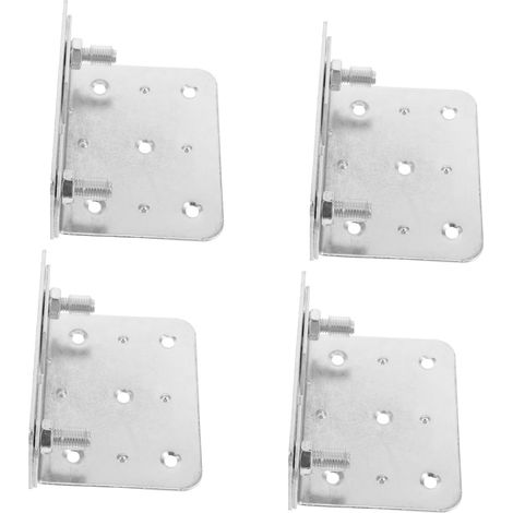 4 paires de charnières lit rechange robustes en bois massif pour la réparation et le montage meubles (1/5)
