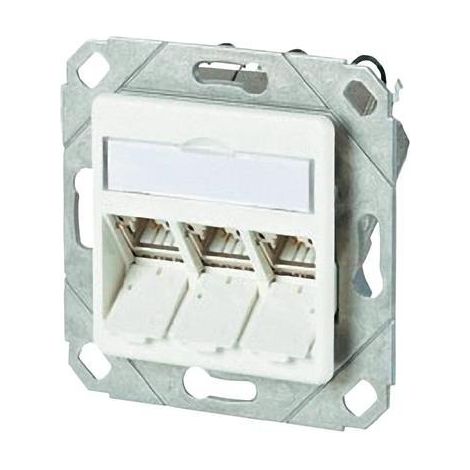 PRISE RÉSEAU BTRNETCOM UPK C6A 3 PORTS 180° 130B11D31102-E