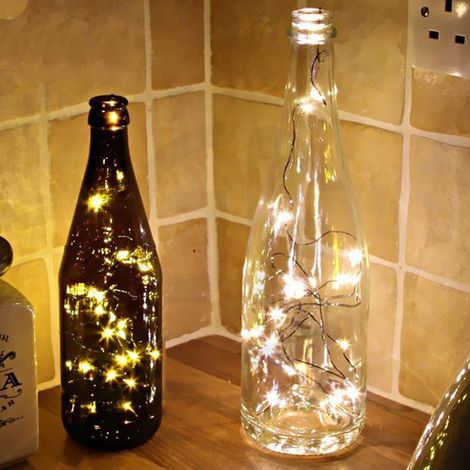 Guirlande Lumineuse - 10 LED - Alimentation Pile CR2032 - Étanche IP65 - Pour Décoration Intérieure Extérieure - 1 m (1/5)