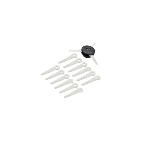 Tête de débroussailleuse + 12 lames de coupe pour STIHL POLYCUT 6-3 FS38 FS40 FS45 (1/5)