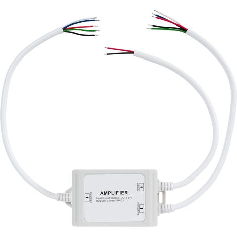 Amplificateur de signal RGBW 12-24V DC - 6A/canal - Étanche IP67 (1/5)