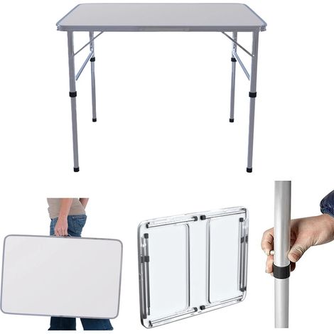 Table pliante en aluminium Table de camping Table de jardin Table de fête pliante 75CM