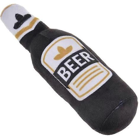Jouet pour chien couineur à tirer à la corde, jouet d'entraînement interactif en forme de bouteille de bière (1/5)