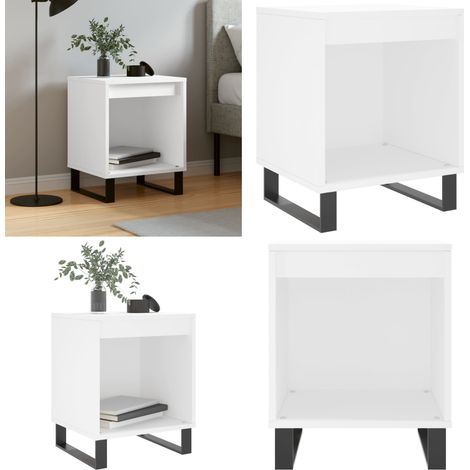 Table de chevet Blanc 40x35x50 cm Bois d’ingénierie - Table De Chevet - Meuble De Chambre - Table Nuit - Table D'appoint - Design Élégant - Home & Living (1/5)