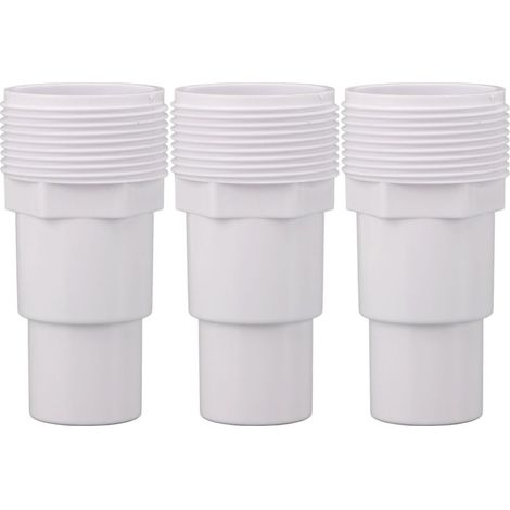 Adaptateur de raccord de tuyau de piscine en plastique - Compatible avec systèmes de filtration Hayward SPX1091Z7/SPX1091Z4 - Lot de 3 connecteurs (Diamètre extérieur: 46mm, Diamètre intérieur: 38mm) (1/5)