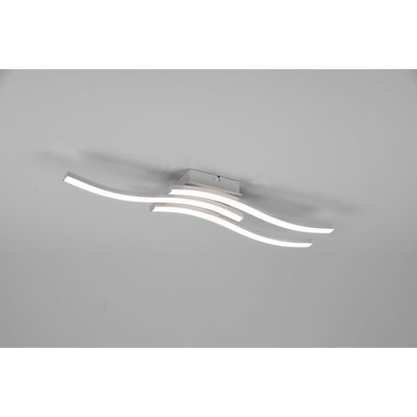 Plafonnier moderne LED intégré 3 lumières argent 56cm (1/4)