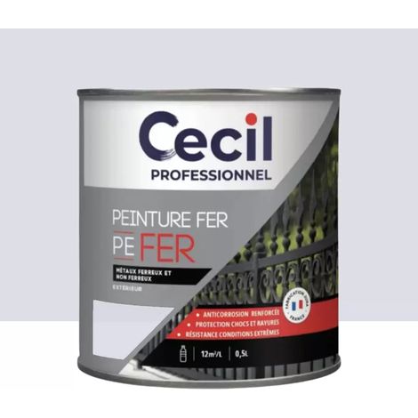 Peinture Fer Glycéro Cécil Professionnel PE FER Gris Clair Brillant 0,5 L (1/2)