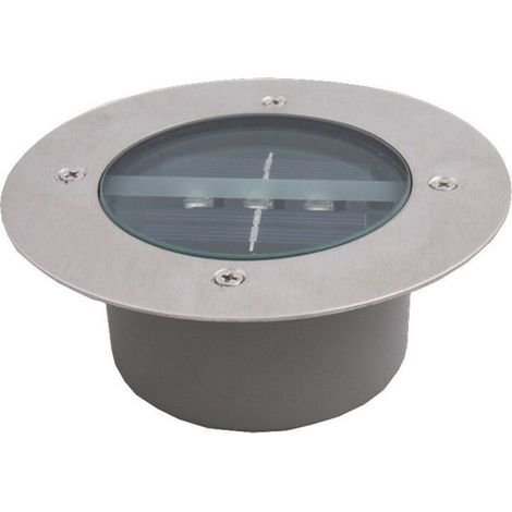 Lumière Solaire Extérieur, 4 Pack 3 LED Spot Lampe Solaire Jardin, Etanche IP65, Pelouse Lumière Decorative Pour Chemin Terrace Jardin Allée (Rond, Blanc Froid) (1/4)
