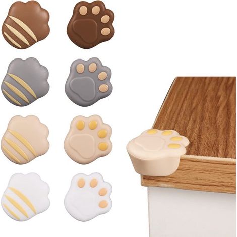 Allecto,Protectores de esquinas para bebés,Protección de seguridad de silicona para mesas,escaleras y chimeneas,protectores de patas coloridos (1/5)