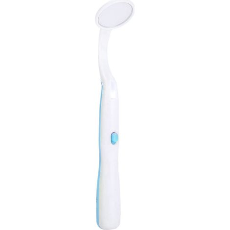 Miroir buccal professionnel pour l'inspection des dents, outil de soins dentaires avec lumière LED bleue (1/5)