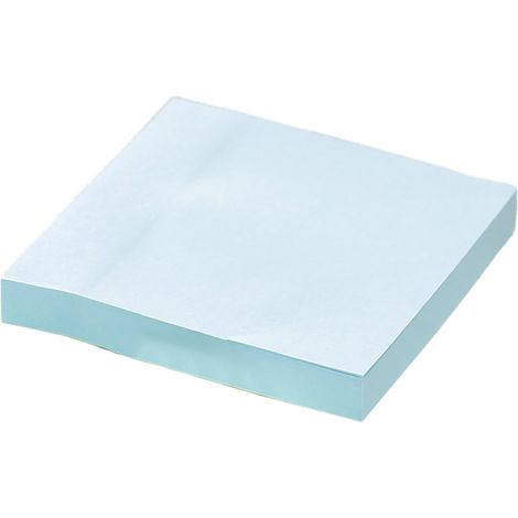 Notes adhésives carrées, couleur unie, format moyen, papier adhésif tout usage, papier auto-adhésif, format moyen pour le bureau, bleu.