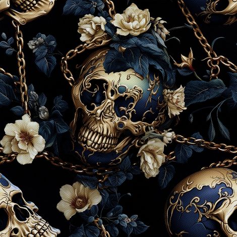 Tela decorativa para exteriores Oxford - Motivo de calavera I DX4533 (1/5)