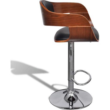 Maison Exclusive - Sgabelli da Bar 2 pz in Legno Piegato e Similpelle (1/5)