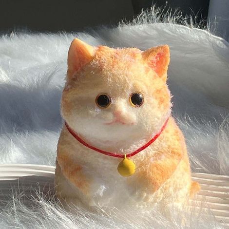 Jouet En Peluche Chat - 12,5 cm - Matière Douce - Jouet Anti-Stress Sensoriel - Pour Adultes Et Enfants - 1 Pièce (1/5)