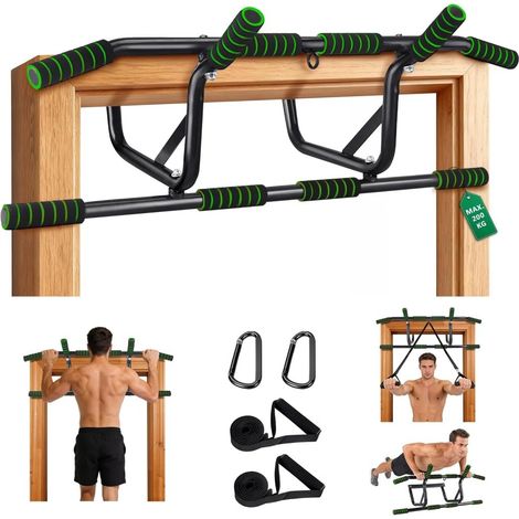 Klimmzugstange für den Türrahmen ohne Bohren, bis 200 kg, mit rutschfesten Griffen – Klimmzugstange – Krafttraining (1/5)