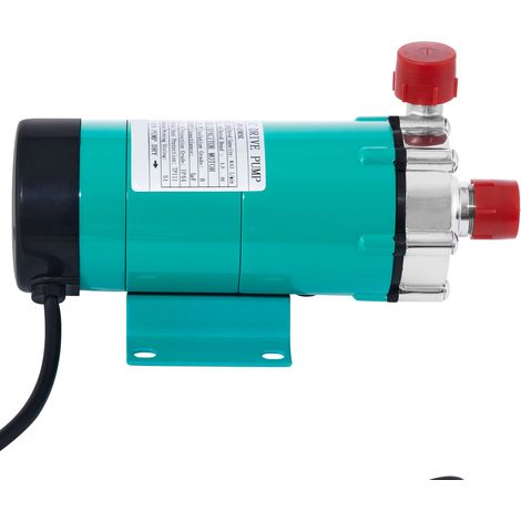 Mophorn Magnetische Bierpumpe von mit Lebensmittelqualität MP-15RP, Brunnenpumpe mit Edelstahlkopf, Magnetantrieb, Braubierpumpe mit Hochtemperatur-Magnetbraupumpe