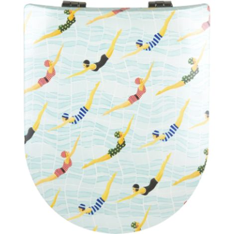 Abattant WC Wood Slim Swim Brillant, descente assistée et déclipsable - Olfa (1/5)