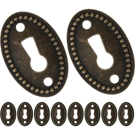 Cabilock Lot de 10 plaques recouvrement ovales pour serrure, 35 x (1/5)