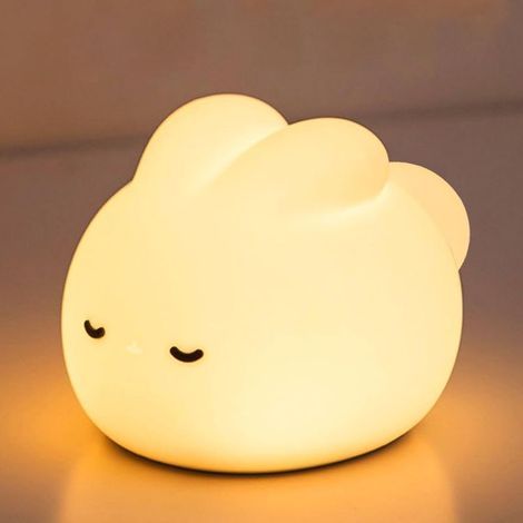 Veilleuse Lapin Enfant,Veilleuse Bébé, Lampe LED tactile à intensité variable Enfants,Veilleuse LED Lapin Enfants,Lampe de Nuit Lapin(11P x 9,5l x 10,9H centimètres) (1/5)