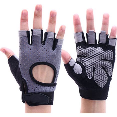 Gants de poignet antidérapants en silicone gris, quatre tailles, pour ceinture de fitness, tissu hautement élastique (1/5)