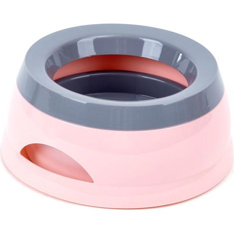 Gamelle d'eau flottante pour animaux de compagnie, antidérapante et anti-éclaboussures, idéale pour les voyages en voiture. (1/2)