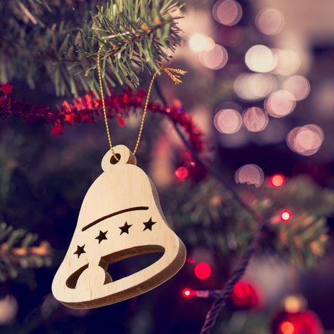 10 Pièces de Décoration de Noël en Bois à Personnaliser - Kit DIY avec Corde pour Créations Festives (Modèle 12)