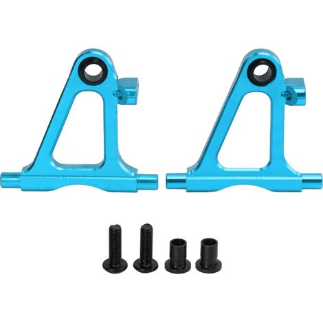 Bras de Suspension Inférieurs Avant en Métal pour Tamiya TT02, Pièces d'Amélioration pour Voiture RC 1/10, Bleu (1/5)