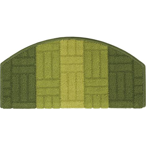 Tappeto Copri Gradini 3D Proteggi Scala Salvagradino Antiscivolo Semiluna 100% Made In Italy - Verde