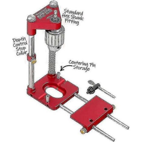 Support de perçage et de vissage sans fil, hexagonal et portable, adapté aux surfaces et pièces cylindriques (1/5)